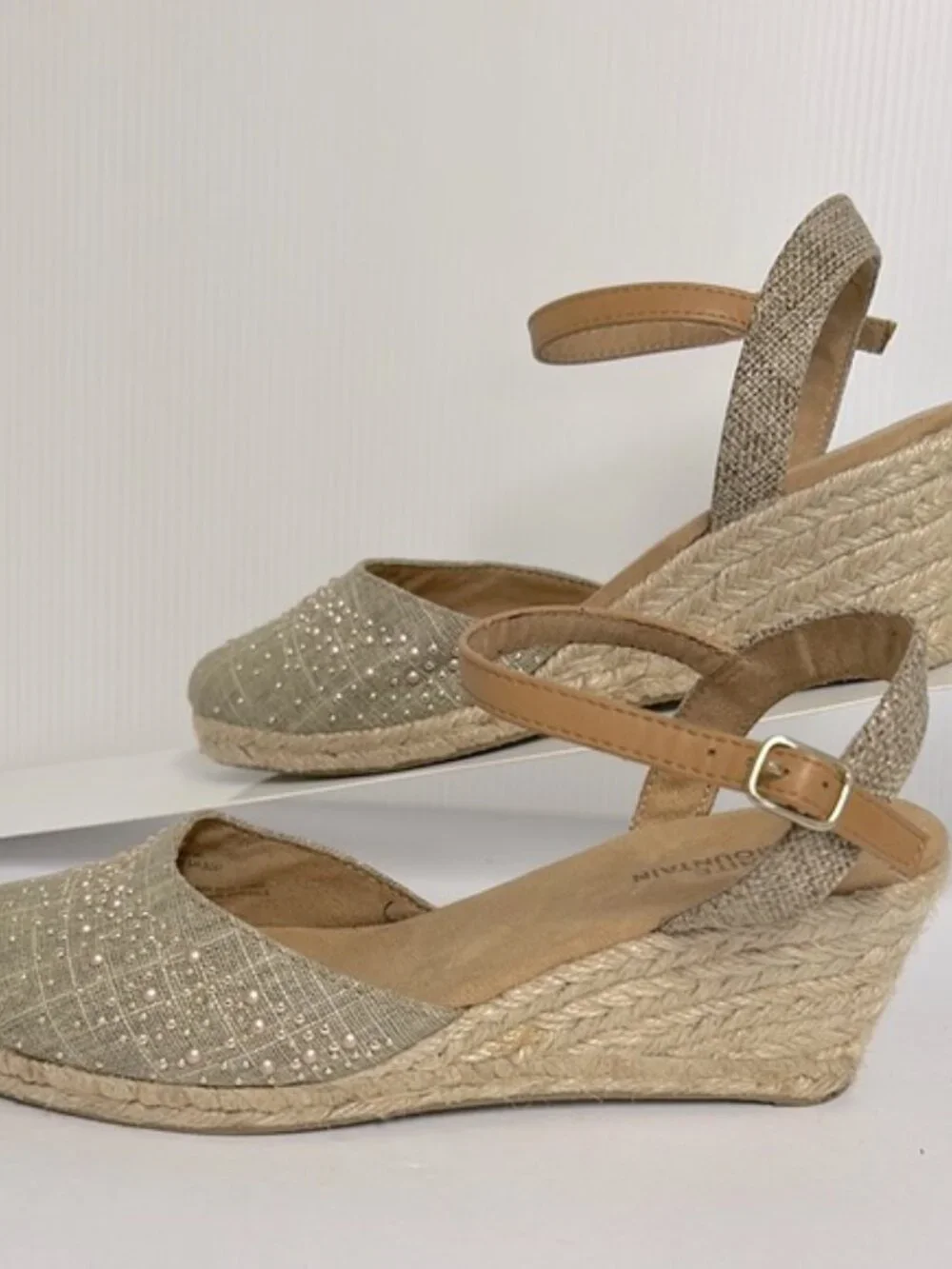 Studded Espadrille Wedge 
